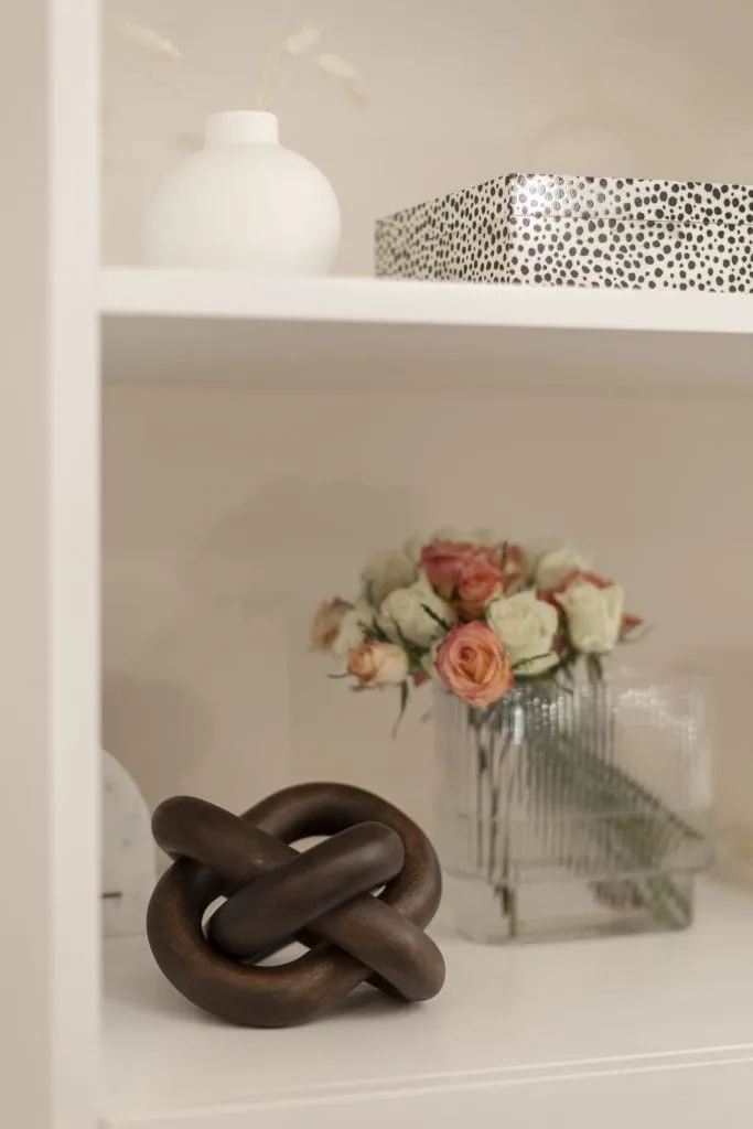 shelf with flowers