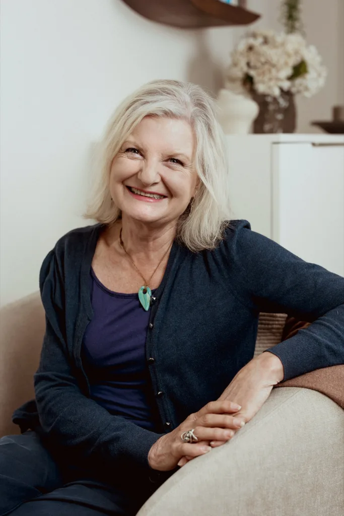 Portrait of Nicola Williams, Counselling Psychologist at London Bridge Therapy, seated in a clinic consulting room